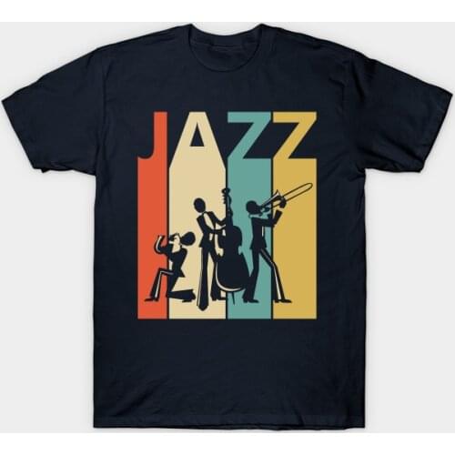 Men t-shirt Vintage Jazz Music Lover Gift Tshirt Women T Shirt Men Cotton Tees Streetwear Harajuku