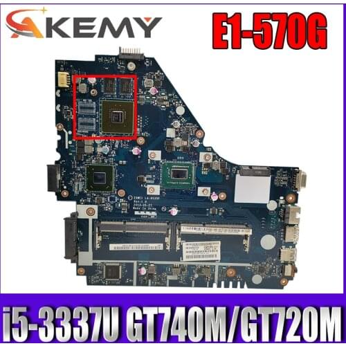 Z5WE1 LA-9535P for ACER E1-570G E1-570 Laptop Motherboard CPU i5 3337U GT740M GT720M DDR3 Test OK Mainboard