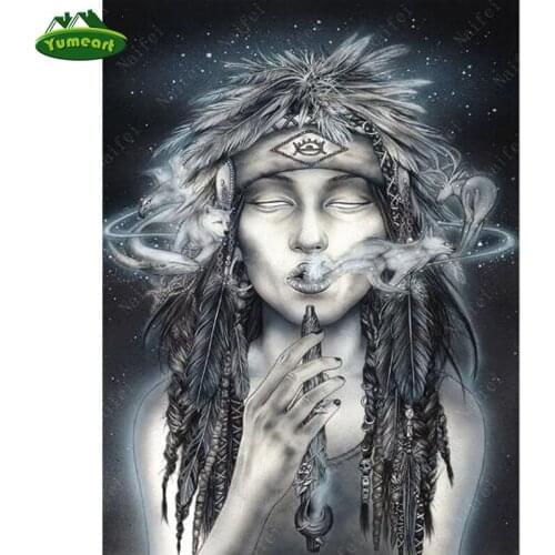 YUMEART Spirit World Shaman Art Painting Diamond Mosaic Pictures Handmade Diy Diamond Painting Cross Stitch Diamond Embroidery