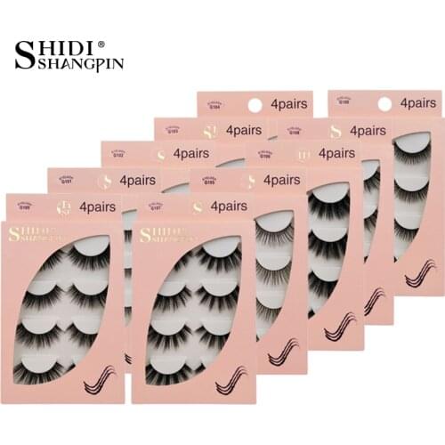 Natrual Long 3D Mink False Eyelashes 3/4 Pairs Makeup Full Strip Lashes Mink Lashes Fluffy faux cils Soft For Maquiagem Makeups