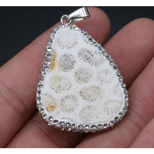 Natural Coral Pendants Water Drop Shape Pendant Charms for Jewelry Making DIY Necklace Bracelet Accessory Gifts for Women