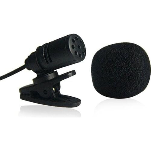 Mini Portable Clip-on Microphone Condenser Lavalier Tie Clip Microphone 1.2m Mic For Phone Audio Studio Wired Mic For PC Laptop