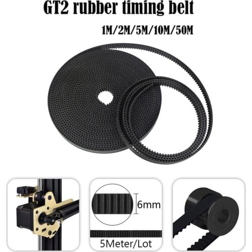 5m/10m//20m/50m/lot GT2-6mm/10mm open timing belt GT2 belt rubber aramid fiber cutting 3D printer engraving machine wholesale