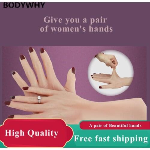 Silicone Arm with Red Nails Gloves Lifelike Realistic Silicone Arm for Mastectomy Crossdresser Shemale Artificial Cosplay Latex