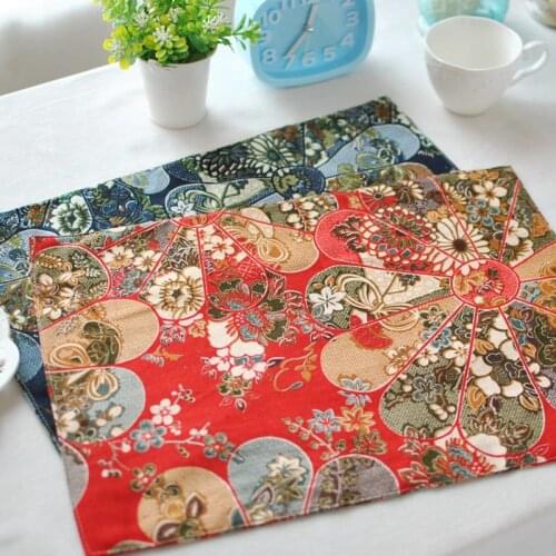 Hotel Cloth Placemat Japanese Sushi Mat Double-sided Japanese Style Tea Table Cloth Placemat