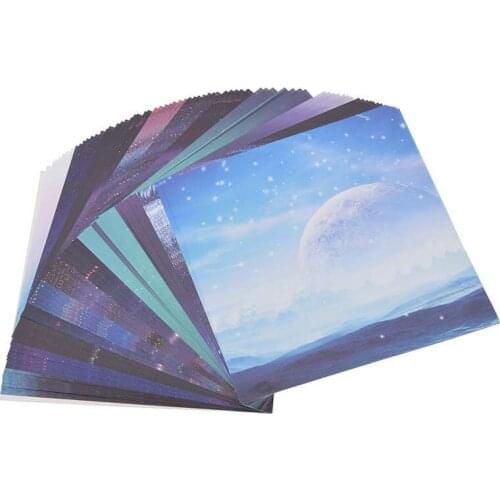 Scrapbooking Origami Paper Art Background Universe Planet Moon Paper Card Making DIY Craft