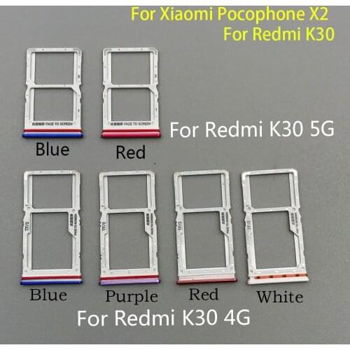 SIM Card Slot SD Card Tray Holder Adapter For Xiaomi Redmi K30 4G 5G / Mi Poco X2
