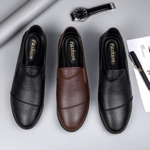 Genuine Leather Mens Shoes Fashion Design Casual Shoes Men Loafers Soft Breathable Driving Shoes Slip-on Moccasin