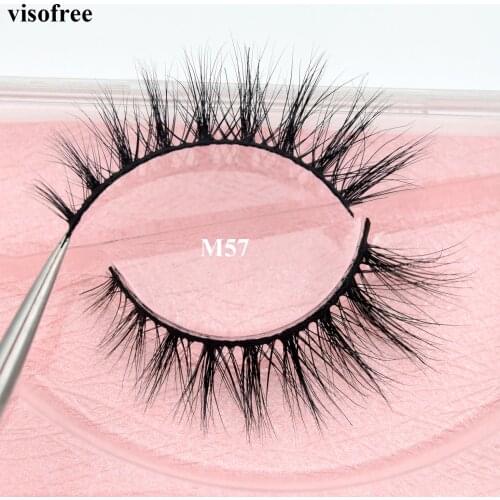 Visofree Eyelashes Natural False Eyelashes Fake Lashes Long Makeup 3D Mink Lashes Extension Eyelash Beauty Mink Eyelashes M57