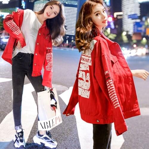 2020 New Womens Jeans Jacket Autumn Denim Jacket Loose Oversize Basic Coats Fashion Casual Hole Female Jean Jacket Outwear P561