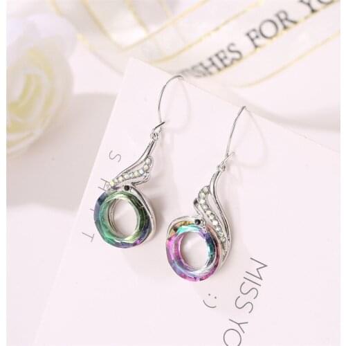 Womans Nirvana of Phoenix Magic Crystals Dangle Earrings 2020 Trendy Drop Hook Wedding Jewelry Gift