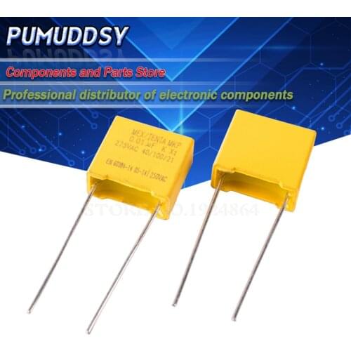 10PCS 275VAC Pitch 10mm X2Polypropylene film capacitor 0.001uF 0.01UF 0.022UF 0.047UF 0.1UF 0.22UF 102K 103K 104K 223K 224K 473K