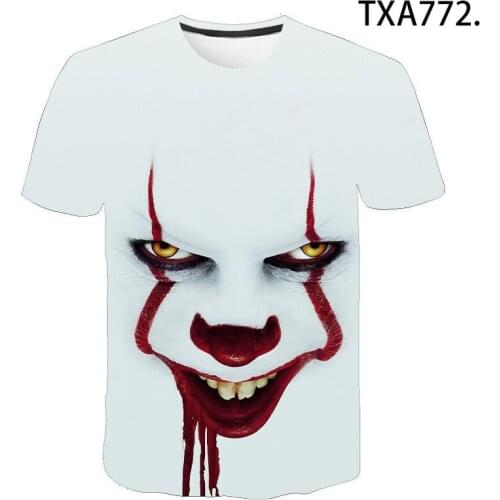 2021 Horror Movie IT Clown 3D Printed T Shirt Horror Movie IT Chapter Two T-shirts Men Women Streetwear Casual T Shirt Tops