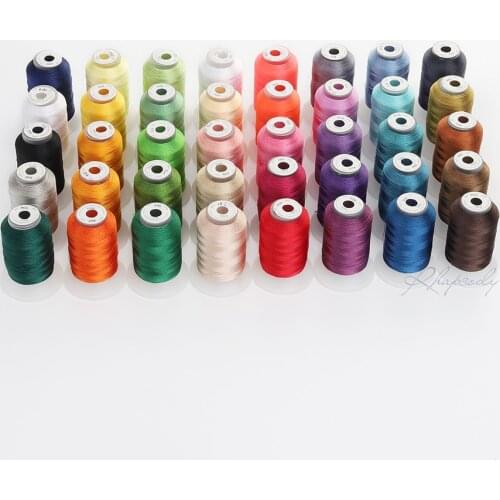 40 Polyester Embroidery Thread 550yd Filament Threads High Strength Sheen For Brother/Babylock/Janome Machine Sewing Home Thread