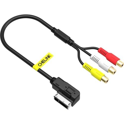 CHELINK AUX Audio Cable Music MDI AMI MMI Interface 3RCA Cable for Audi A6L A8L Q7 A3 A4L A4 A6 A5 A1 S5 Q5 B6 B8 C6 B7 C7