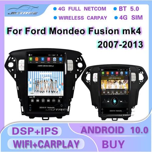 Android autoradio gps Multimedia Video Player For Ford Mondeo Fusion mk4 2007-2013 vertical Navigation 2 din DSP Carplay IPS