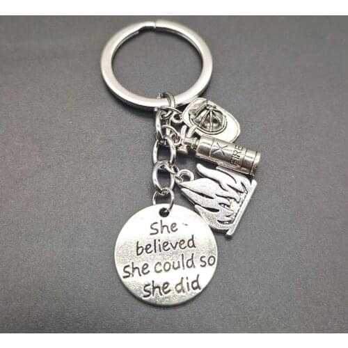 Cook firefighter Baker keychain, inspiring career job gift, do what you like to do, keychain