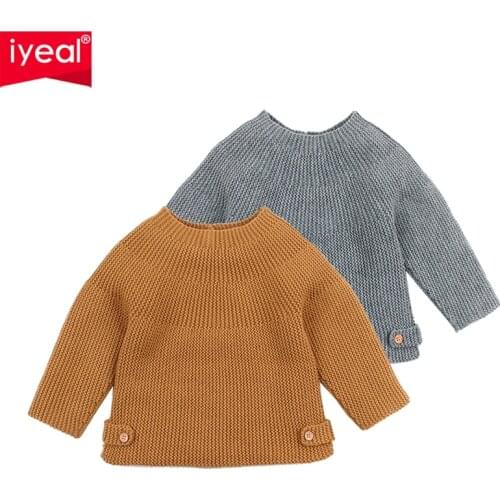 IYEAL Infant Baby Girl Button Down Knitwear Long Sleeve Soft Basic Knit Jacket Cardigan Sweater Coat Top Clothes