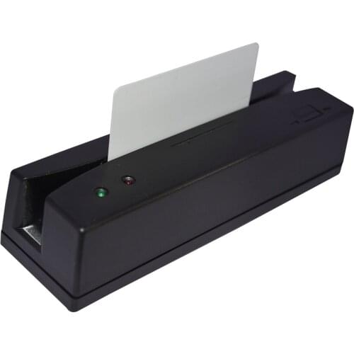 Black and Ivory USB 1D Manual Swipe Mode Barcode Card Reader HCC710U