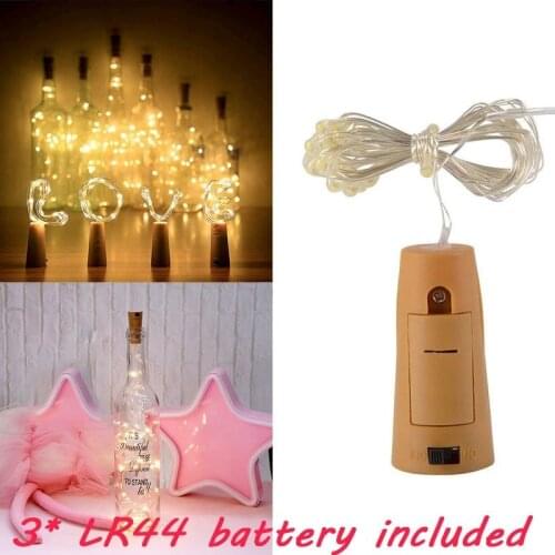 Battery Powered Cork Wine Bottle Light 1.5/2/3/5m DIY LED String Light Bar Light Birthday Party Wine Bottle Stopper Light Lamps