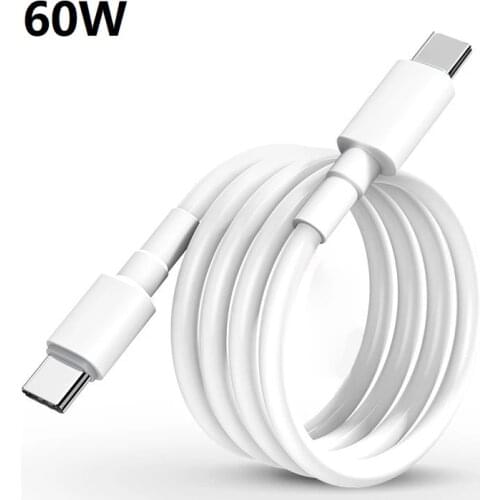60W USB Type C To USB Type C Cable USB-C Fast Charger Wire Cord PD USBC Type-c Cable For Samsung S20 Xiaomi Macbook iPad