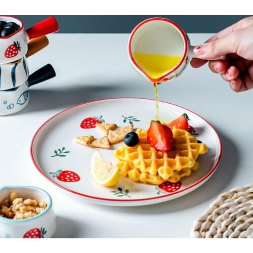 Ceramic Mini Milk Cup With Handle Seasoning Sauce Vinegar Tableware Kitchen Seasoning Sauce Tableware Coffee Sugar Milk Jugs