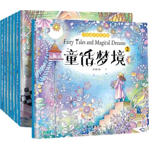 Children 8 Volumes Per Set Books Doodle Board Coloring Book Toy For Kids Color Art Book Education Enlightenment Drawing Painti
