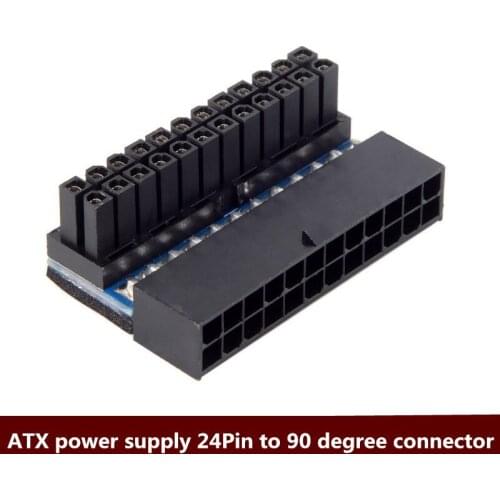 Computer motherboard ATX power supply 24P turn 90 degree connector turn steering head DIY installation accessories 5pcs