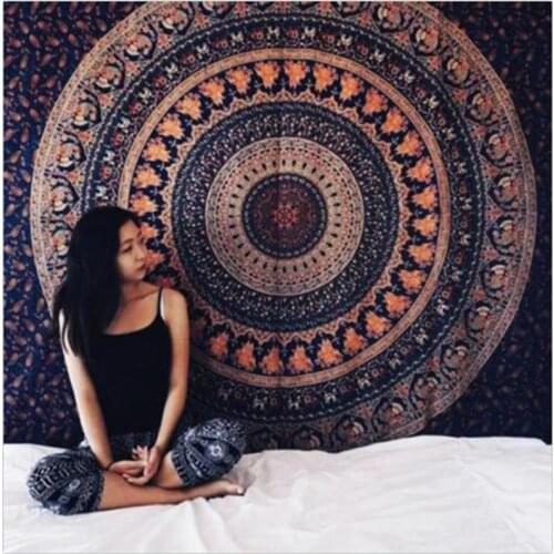 Mandala wall room decoration aesthetic 7 chakras witchcraft indian tapestry aesthetic decorative mandalas wall meditation decor