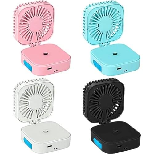 Mini USB Desktop Fan Humidifier 180° Rotation Adjustable Cooling Fan for Office