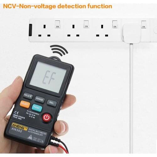 AN301 AN302 Mini Digital Multimeter 1999Counts AC/DC Voltmeter Resistance Ammeter Meter Tester with LED Light Multimeter