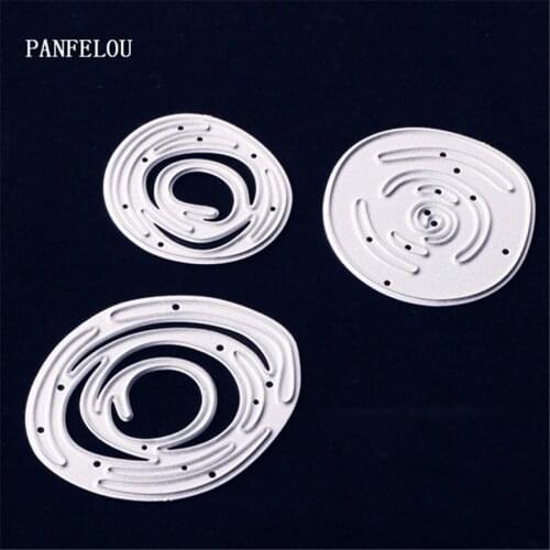 PANFELOU Abstract corcle Metal craft paper die cutting dies for Scrapbooking/DIY Hand account Easter wedding Halloween cards