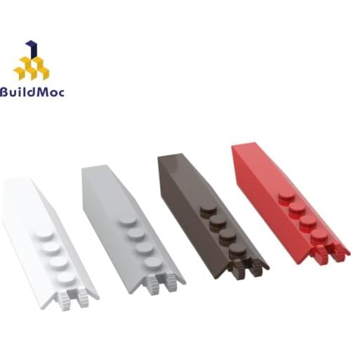 BuildMOC 30407 Hinge Plate 1 x 8 with Angled Side Extensions For Building Blocks Parts DIY LOGO Educational Creative gift Toys