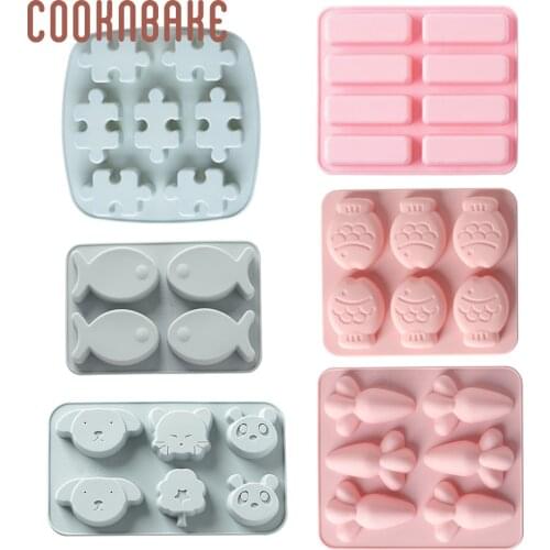 COOKNBAKE silicone mold for candy chocolate fish shape jelly pudding biscuit pastry form handmade soap tool cake decoration form