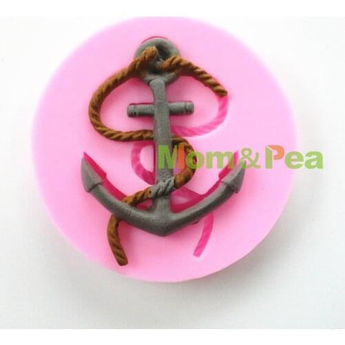 Mom&Pea 0706 Free Shipping Anchor Shaped Silicone Mold Cake Decoration Fondant Cake 3D Mold