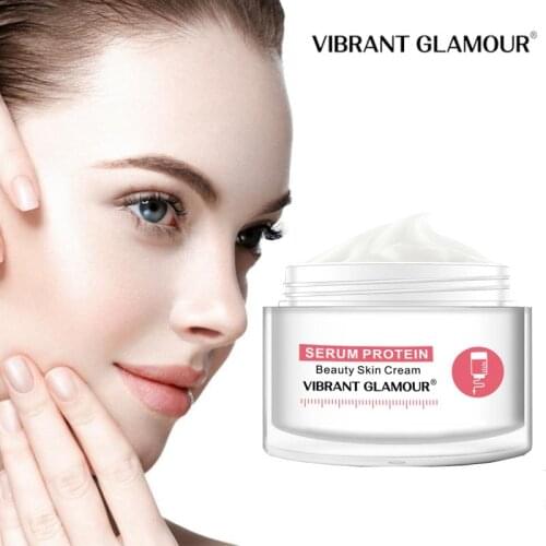 VIBRANT GLAMOUR Serum Protein Anti Wrinkle Face Cream Firming Improve Fine Lines Whitening Shrink Pores Moisturizing Skin Care