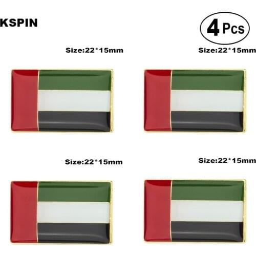U.A.E. Flag Pin Lapel Pin Badge Brooch Icons 4pcs