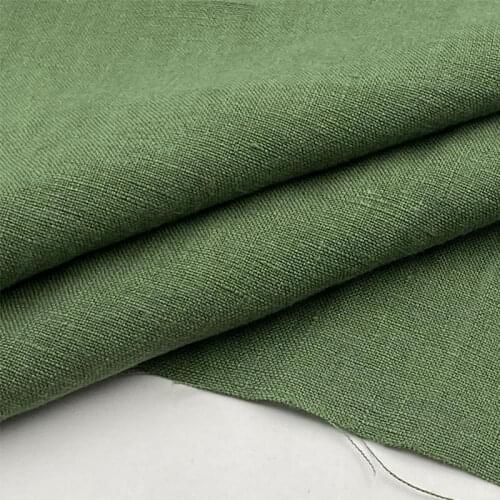 Width 55'' Comfortable Simple Solid Color Thin Linen Fabric By The Yard For T-Shirt Dress Pants Material