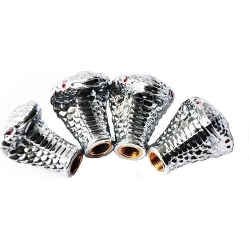 YSY 4pcs Cobra Car Tire Tyre Wheel Valve Dust Caps Covers Decoration