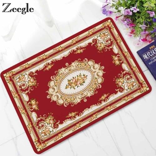 Zeegle Persian Style Rubber Mat Entrance Doormat Non-slip Area Rug For Living Room Bedroom Carpet Bathroom Floor Mat Kitchen Rug
