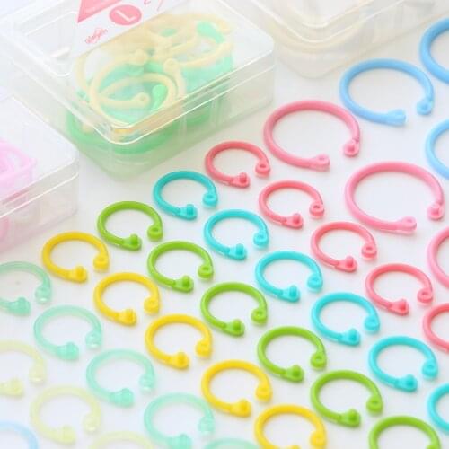 1 Box Stationery Lovely n Easy Ring Book Loose Leaf Ring Keychain Key Ring Student Supply School Accessory Paper Bookmark