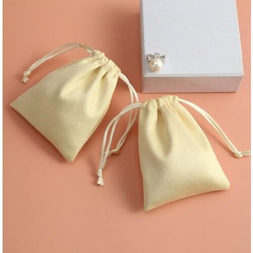 10Pcs Storage Velvet Bags Flannel Pouches Wedding Candy Gift Packing Tea Jewelry Velvet Drawstring Pouch Cosmetic Makeup Bags