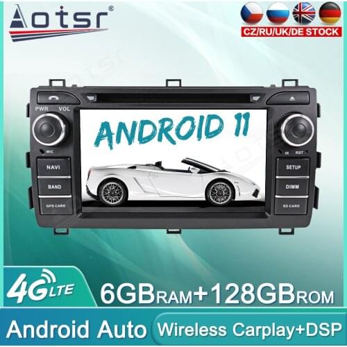 Android 11 128GB Car Radio DVD For Toyota Auris 2013 - 2015 Audio Multimedia Player GPS Navigation Auto Stereo Head Unit Carplay