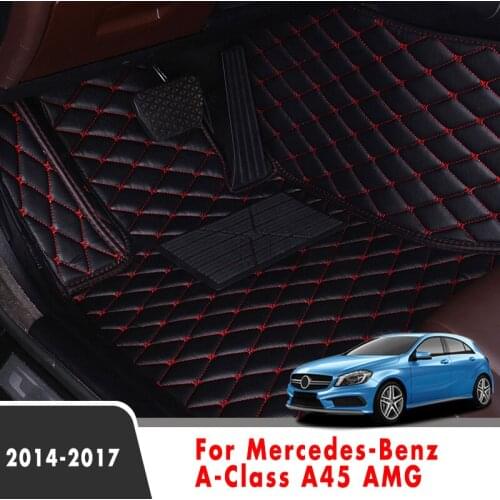 For Mercedes-Benz A-Class A45 AMG 2017 2016 2015 2014 Car Floor Mats Styling Protection Covers Auto Interior Accessories Carpets