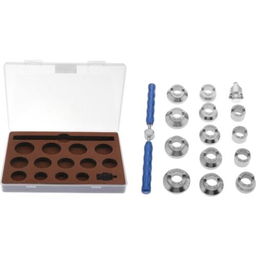 Watch Back Case Opener Set 13pcs Watch Repair Tool for ,13 Size of Grooved Chucks