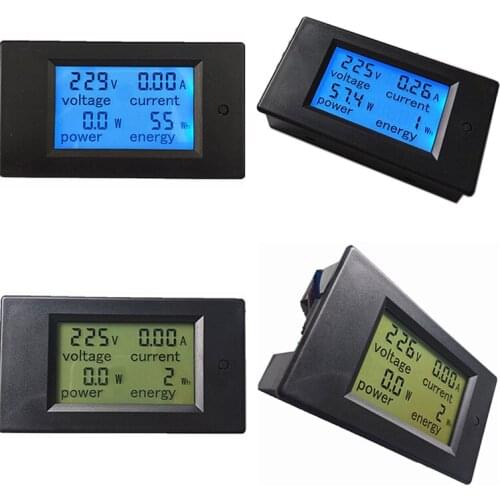 Free shipping PZEM-021 Digital AC 80-260V 20A 4IN1 voltage current power energy Voltmeter Ammeter Watt Panel Meter