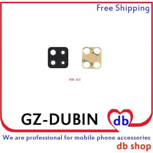For Samsung Galaxy A12 SM-A125F A125 A125FN Rear Back Camera Lens Glass Plastic Cover+3M Sticker Glue Tape