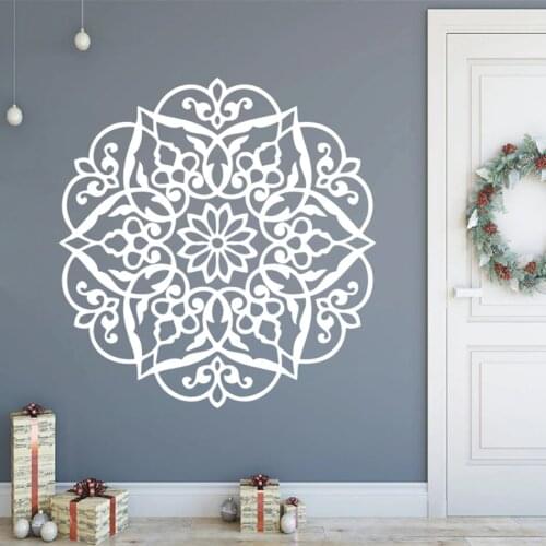 Home Decoration Mandala Flower Vinyl Wall Art Decals Mandala Pattern Bohemian Style Wall Sticker Bedroom Vinyl Murals Art AZ751