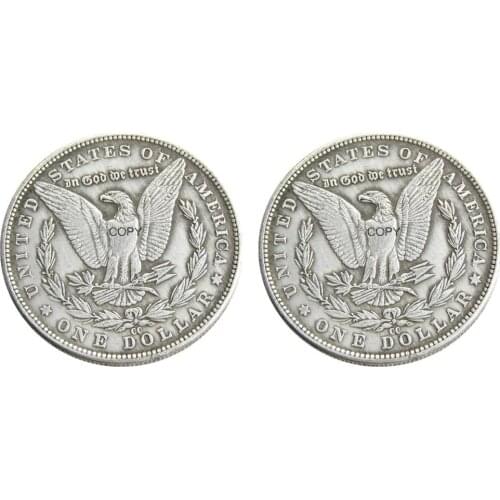 US Two Faces Double Eagles Morgan Dollar Silver Plated Copy Coin