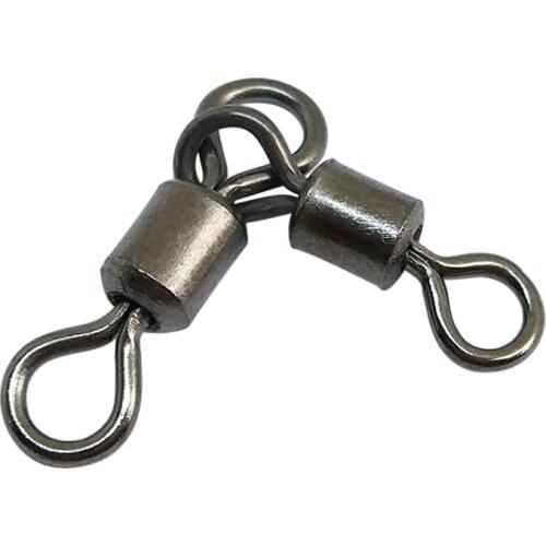 F2008 3 way Fishing Swivel 100pieces/lot Rolling Triangle Joint Rolling Swivels Fishing Connector Fishing Accessories